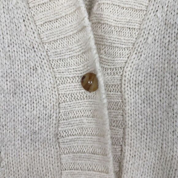 Faherty Stella Long Line Cardigan Women XS Wool Alpaca Cable Knit Ivory Cream - Picture 5 of 16